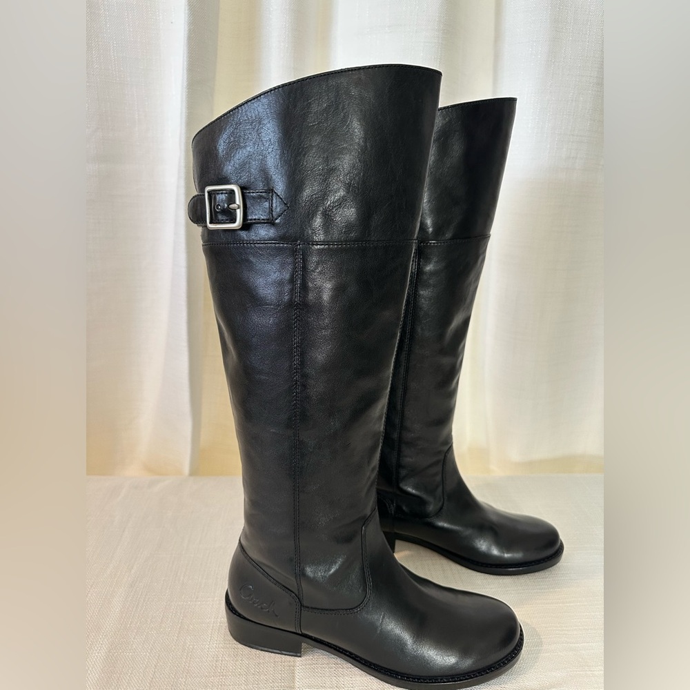 Coach Leather Joele Boots Size 8 - Picture 2 of 8